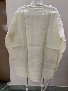 Men's Beige Linen Shirt