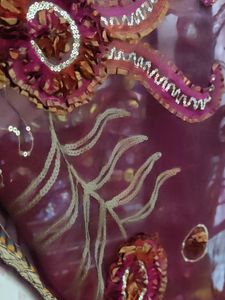 Party WearTissue Silk Dupatta with Pretty Lace &amp; S