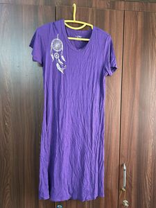 Purple T-Shirt Dress