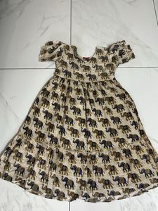 Unique Elephant Print Maxi Dress