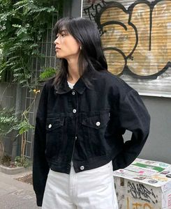 Unisex Black Denim Jacket