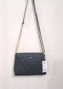 New Black Quilted Crossbody Bag