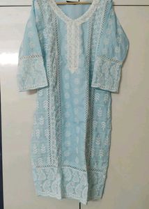 Light Blue Chikankari Kurta Set