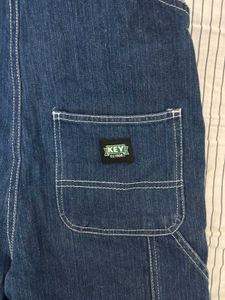 Vintage Denim Overalls Shorts