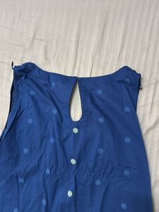 Blue Polka Dot Kurta Set