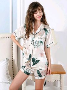 Floral Print Satin Pajama Top 🎀✨️