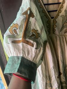 Embroidered Cream dress