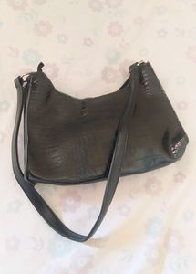 Black Leather Fancy Bag
