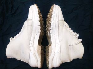 White Canvas Chunky Sneakers