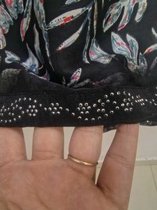 Elegant Black Floral Saree