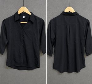Chic Black Button-Up Shirt