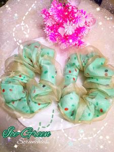 Polka Dot Scrunchies Pair