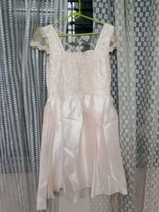 Elegant Lace &amp; Satin Party Dress