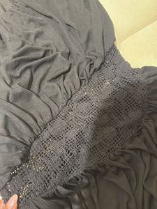 ZARA Chic Black Sheer Overlay Dress