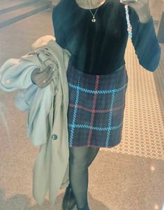 (Negotiable)Plaid Mini Skirt