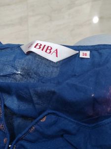 Blue Kurta Set with Golden print work