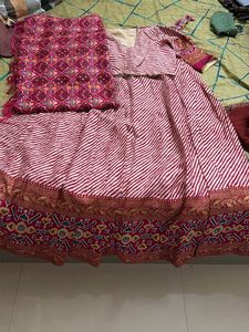 Boho Striped Ethnic lengha