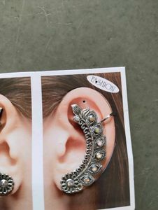 2 pair  Ear Cuff with Gemstones