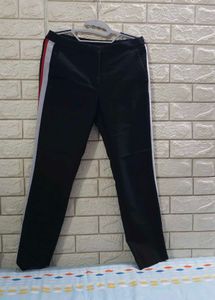 Zara Black Side-Stripe Trousers