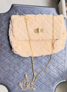 Fuzzy Peach Crossbody Bag