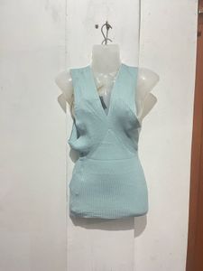 Ribbed Halter Neck Top