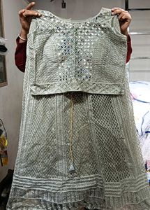 Embroidered Lehenga Choli Set (Free Size Upto L)