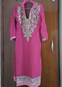 Hot Pink Embroidered Bridal Suit