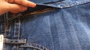 Wide Leg Blue Denim Jeans