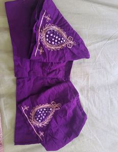 Purple &amp; Pink Saree With Blouse