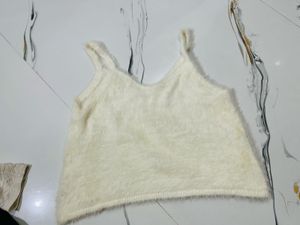 Cozy Cream Fuzzy Tank Top