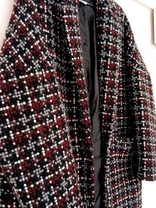 Tweed Plaid Coat