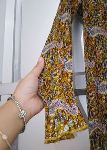 Vintage Paisley Print Maxi Dress