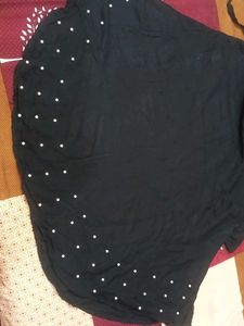 Stylish Black Pearl Embellished Top
