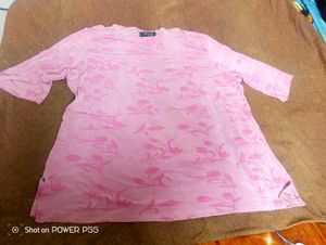 Pink Floral Oversized T-Shirt