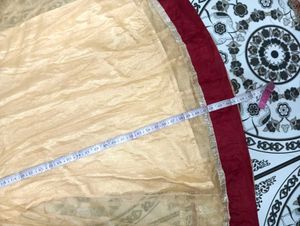 Elegant Beige and Maroon Anarkali Kurta
