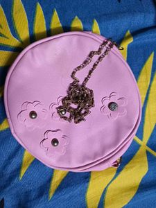 Cute Pink Round Crossbody Bag