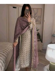 Elegant Cream Kurta Set with Dupatta