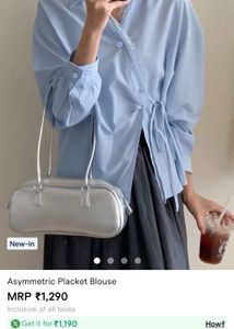 Savana lace trimmed Asymmetric shirt