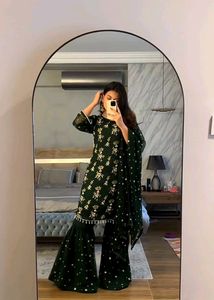 Top Plazzo and Dupatta with Heavy Embroidery Work