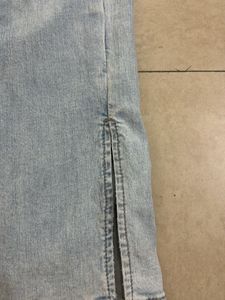blue wash straight Jeans