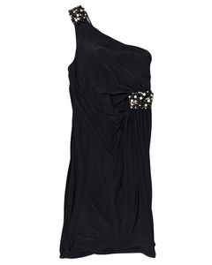 embellished bodycon one shoulder dress