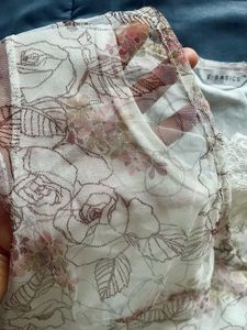 Sheer Floral Print Blouse