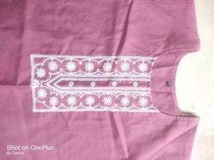 Elegant Embroidered Pink Kurta