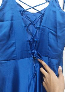 Elegant Royal Blue Satin Gown 💙