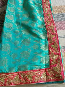 Green Blue silk Lehenga Choli