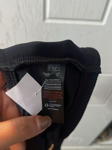Black Ribbed Square Neck Sports Bra