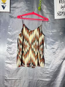 VERO MODA Stylish Geometric Print Cami Top