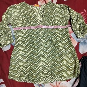 Stylish Zigzag Print Kurta