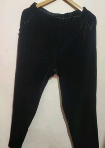 Black Velvet Shining Trouser Pant Girl Or Woman