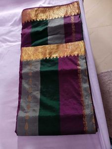Elegant Striped Silk Saree